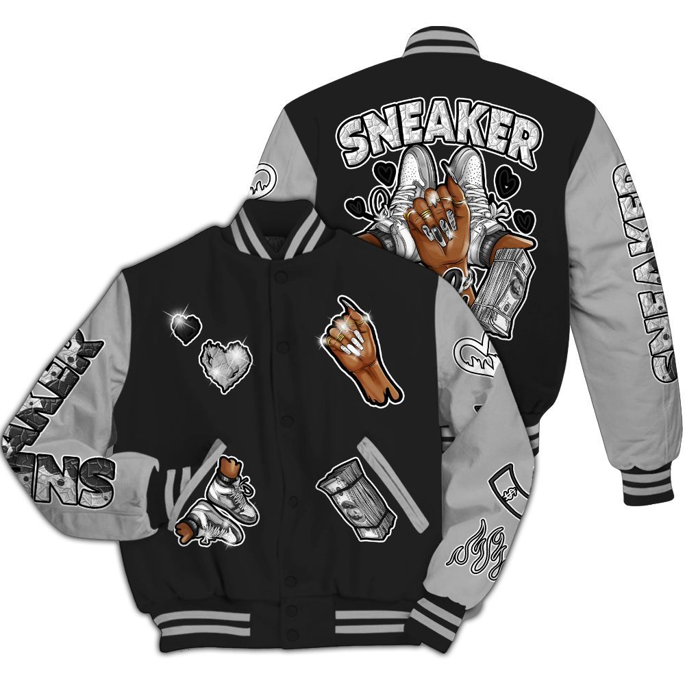 Varsity Jacket To Match NOCTA Black 2s - Sneakerz Girlz All Over Print