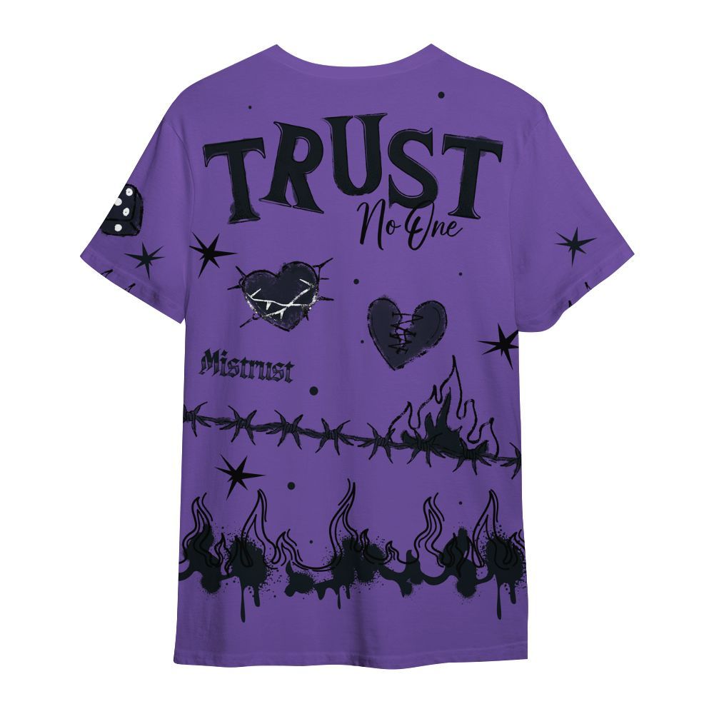 Shirt To Match Canyon Purple 4s - Trust No One Snake-Bite Doodle Crayon All Over Print