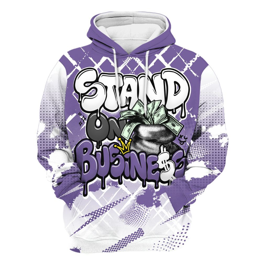Hoodie To Match Dunk Low Black Raspberry - Halftone Stand Business Dripping All Over Print