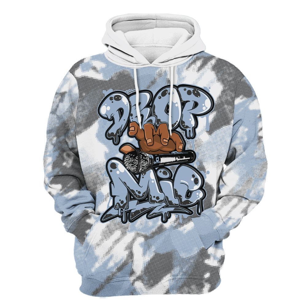 Hoodie To Match Reverse Black White 6s - Drop Mic Abstract All Over Print
