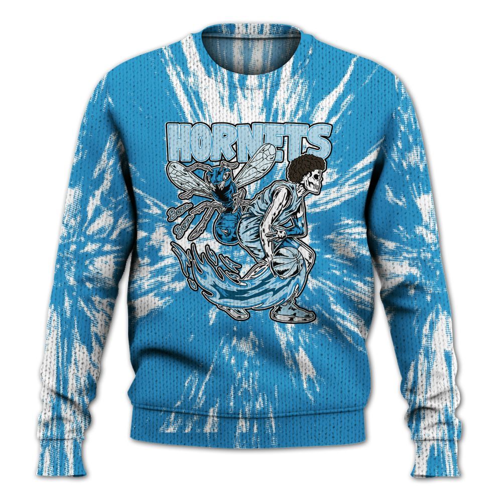 Knitted Sweater To Match Powder Blue 9s - Hornets Skeleton Luxury