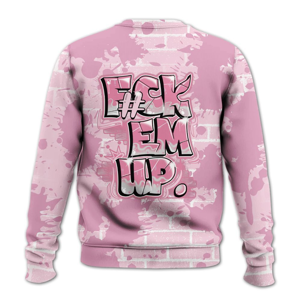 Sweatshirt To Match Orchid 4s - F#ck Em Graphic Brick Art All Over Print
