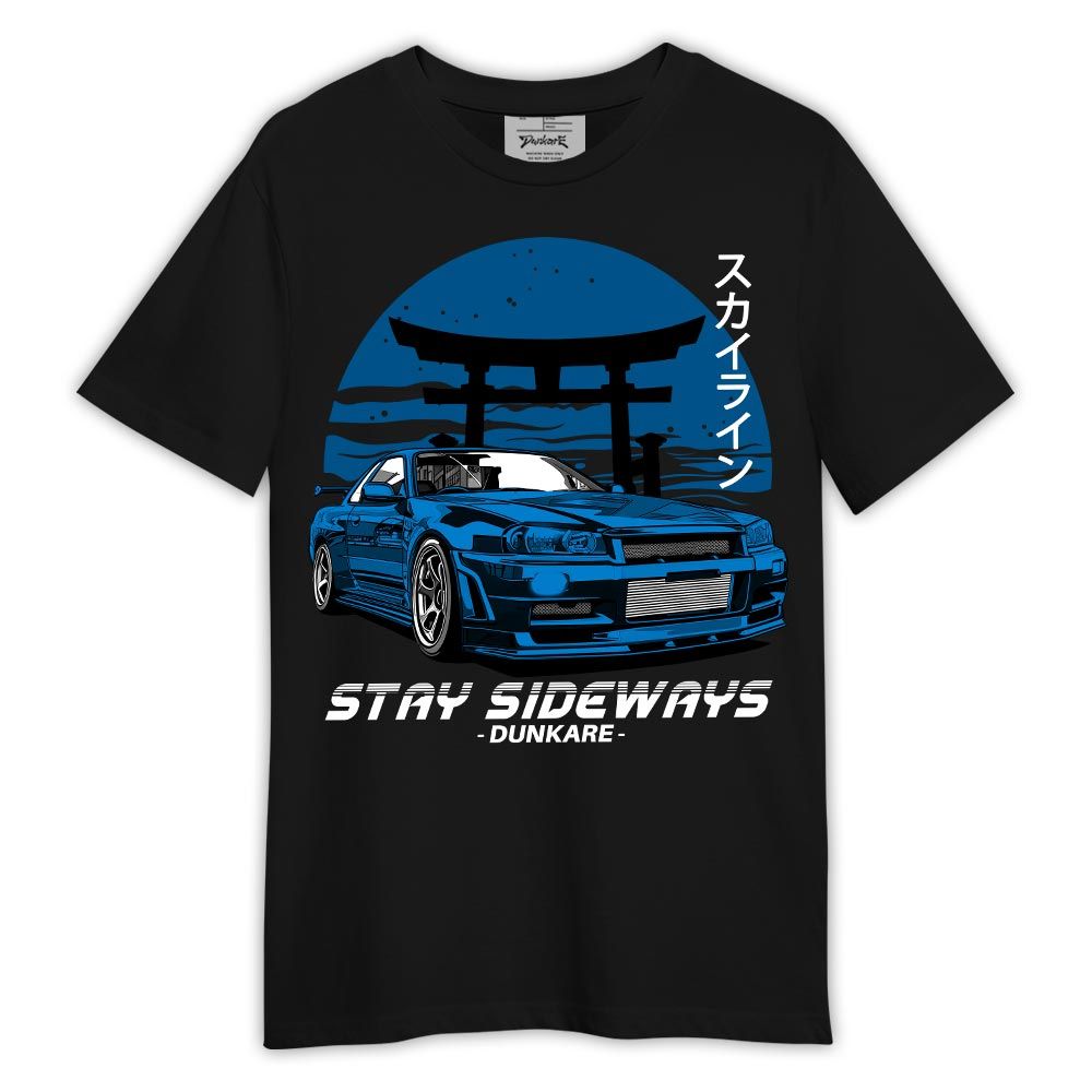 Shirt To Match Shirt Stay Sideways, Military Blue 4s T-- To Match Sneaker Military Blue 4s Graphic Tee 2404 LTRP
