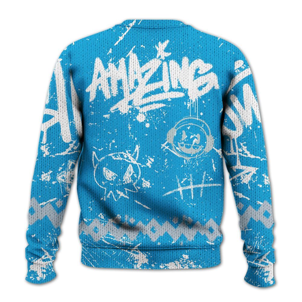 Sweater To Match University Blue Low 2026 11s - Friday Sneaker Crayon Graphic