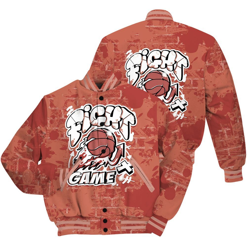 Varsity Jacket To Match Dune Red 13s Shirt - Fighter Games Graphic Street Art All Over Print