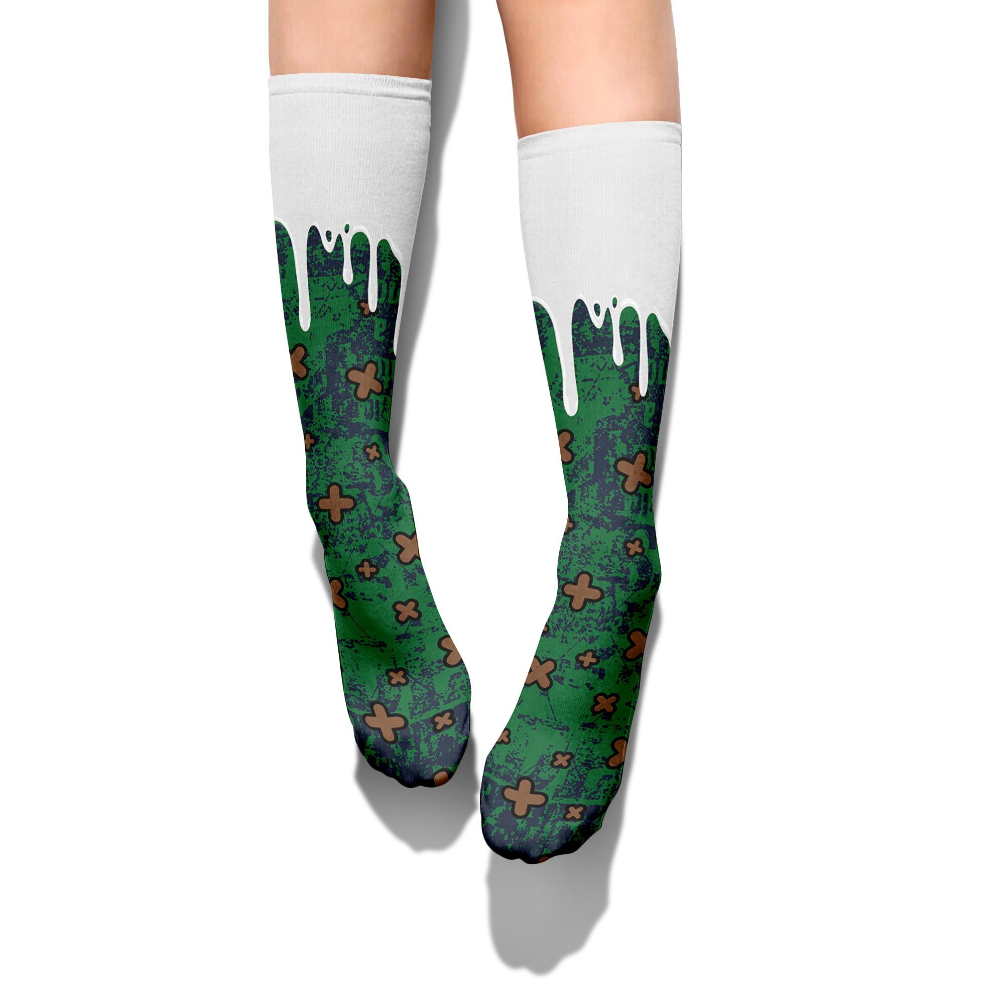 Sock To Match Midnight Navy 13s - Dripping Signs Graphic Unisex