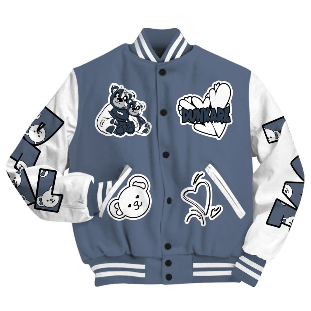 Varsity Jacket To Match Low Diffused Blue 11s - Sincere Fondness Bear All Over Print