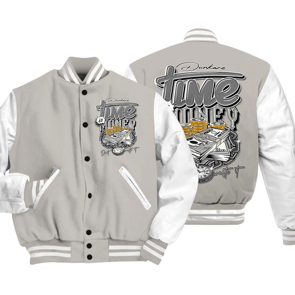Varsity Jacket To Match Varsity Time Is Money, SE Sail Summer 5s Baseball - To Match Sneaker SE Sail Summer 5s Graphic Tee 1904 HDT