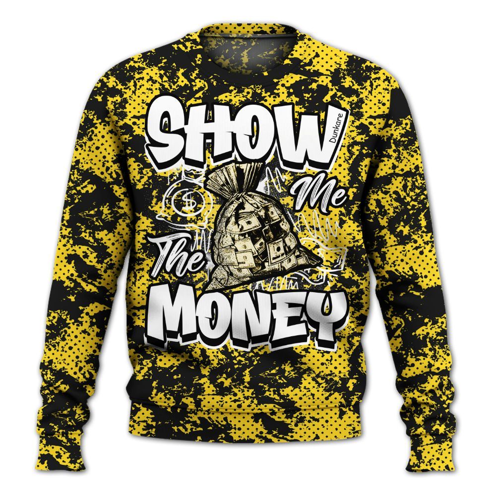 Sweatshirt To Match Retro Thunder 4s - Show Me The Money Retro All Over Print