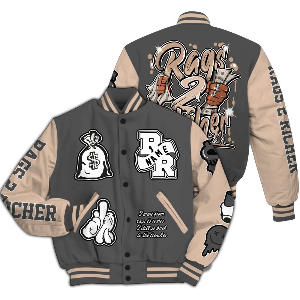 Varsity Jacket To Match Kobe 9 EM Mamba - Rag 2 Rich Graphic Custom Name All Over Print