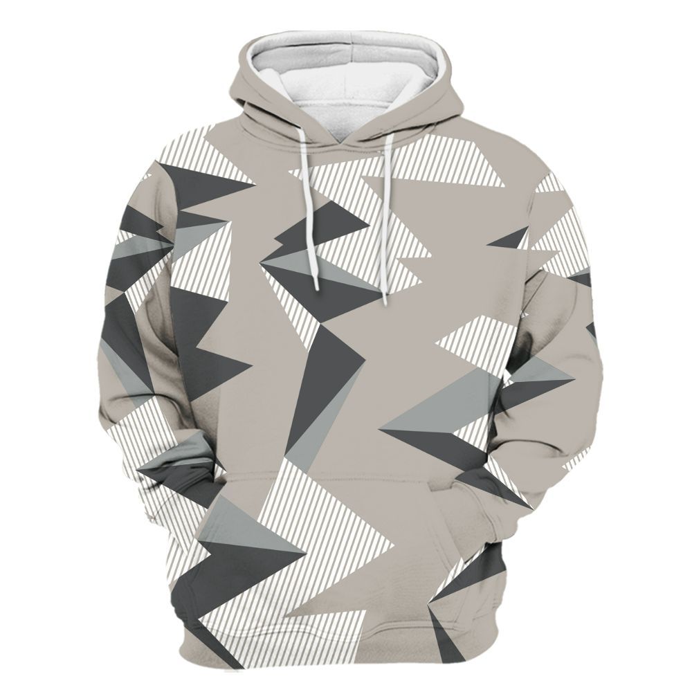 Hoodie To Match Dunk Low Appears Oreo - Geometric Camouflage Pattern All Over Print