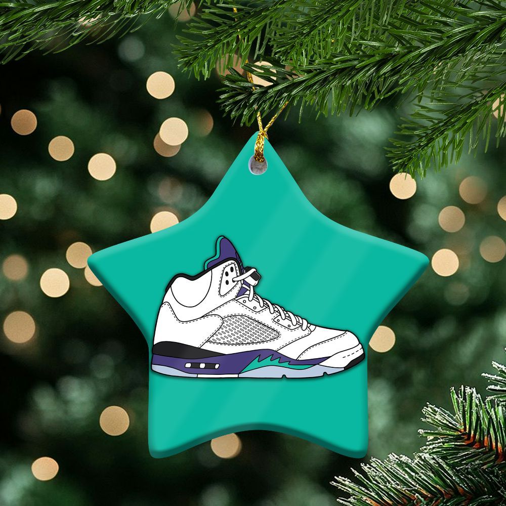 Retro Grape 5s Ceramic Ornaments