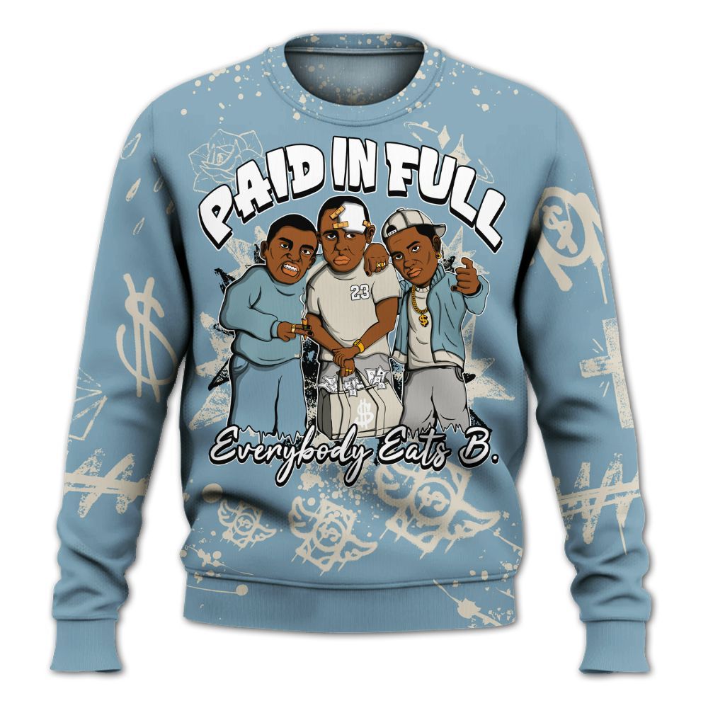 Sweatshirt To Match Retro SoleFly 13s - Everybody Paid In Full Crayon All Over Print
