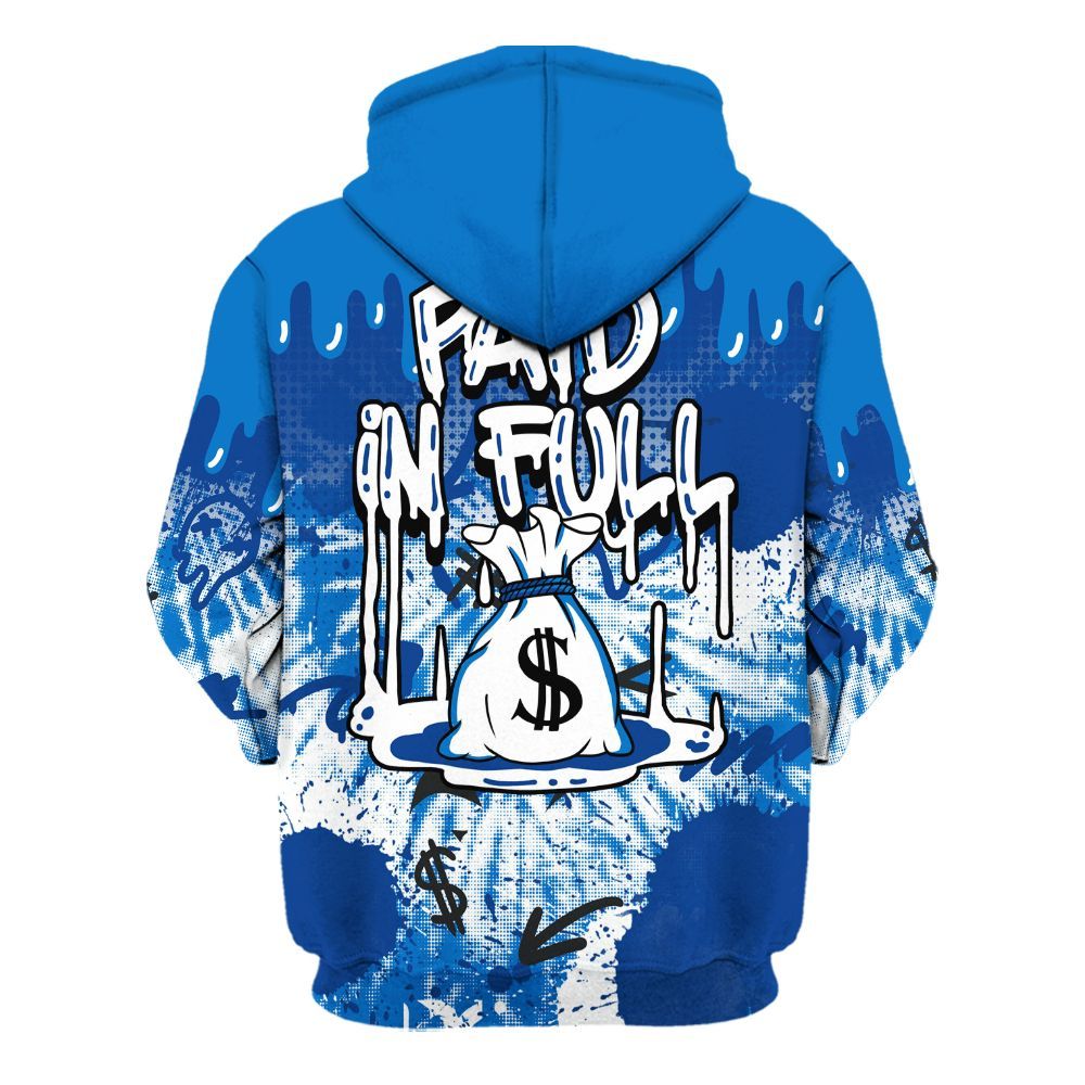 Hoodie To Match Blueberry 12s - Drip Paid In Full Moneys Bear Graphics All Over Print
