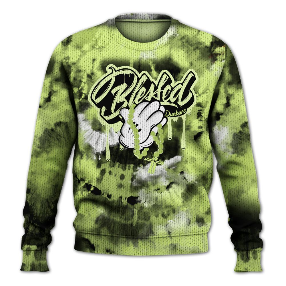 Knitted Sweater To Match Air Max SNDR Volt - God Blessed Tie Dye