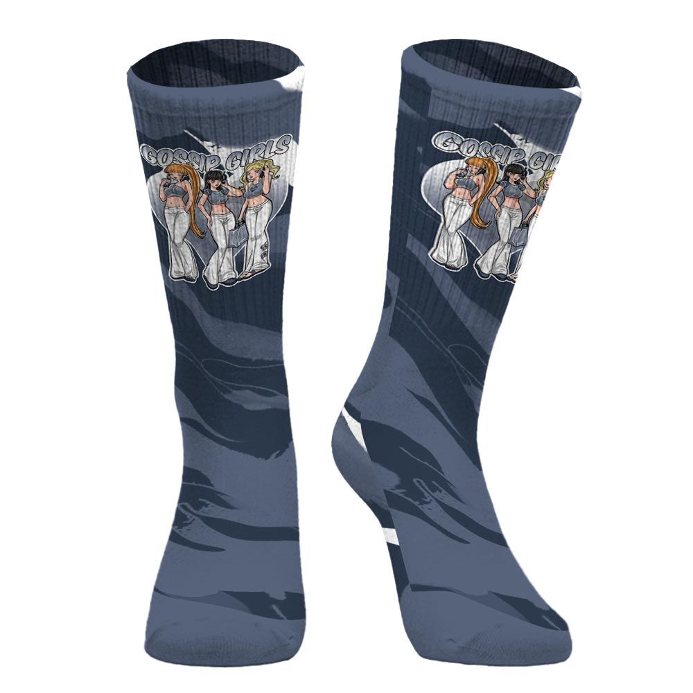 Sock To Match Low Diffused Blue 11s - Gossip'Girls Colored