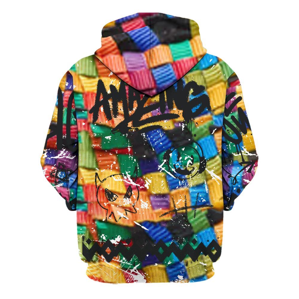 Hoodie To Match Air Rainbow Weave - Friday Sneaker Crayon All Over Print
