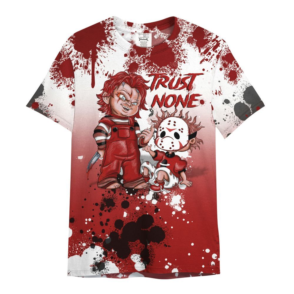 Shirt To Match Red Taxi 12s - Trust No One Scary All Over Print