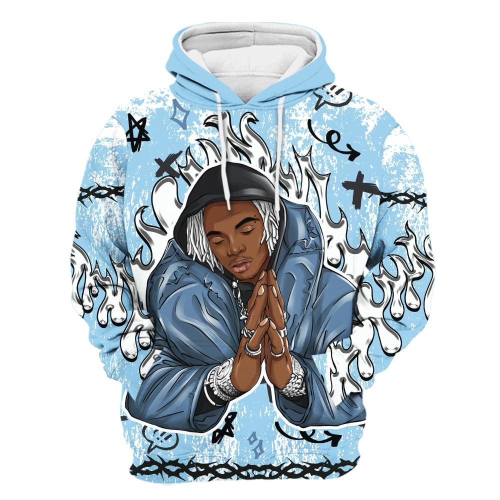 Hoodie To Match Legend Blue 11s - Trappin' Unique Graphics All Over Print