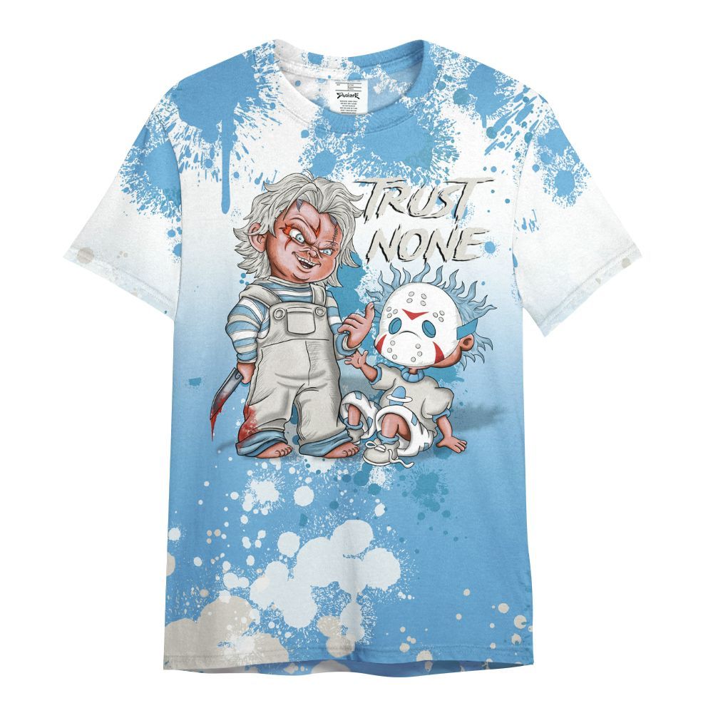 Shirt To Match SB Dunk Low University Blue - Trust No One Scary All Over Print