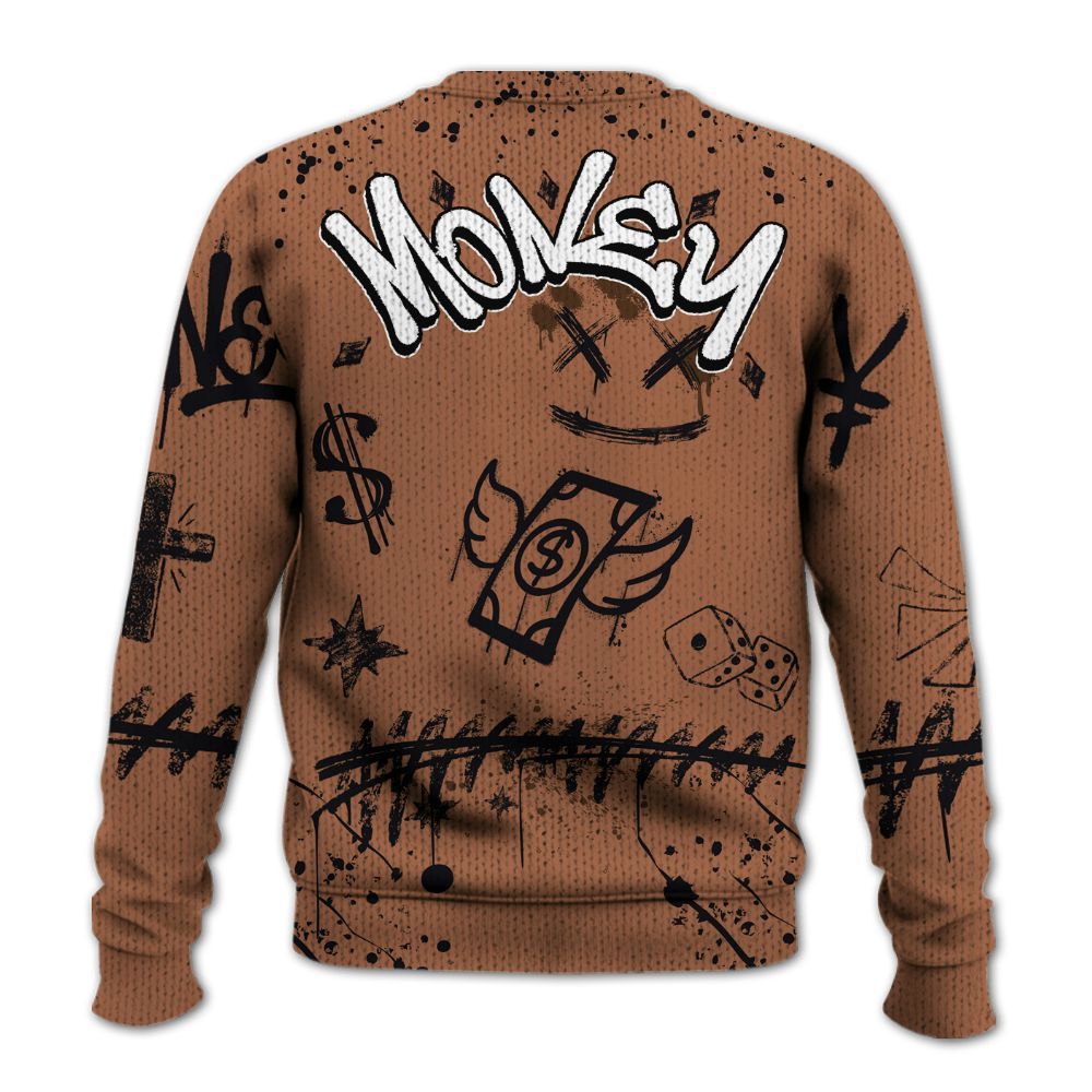 Knitted Sweater To Match Air Foamposite Metallic Copper - Everybody Paid In Full Crayon