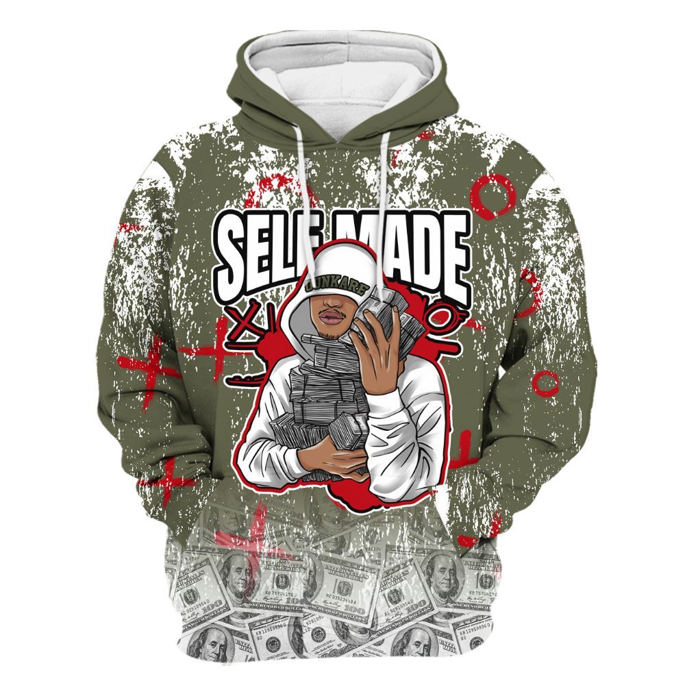 Hoodie To Match Travis Scott Low OG Medium Olive 1s - Selfmade Unique Grunge All Over Print