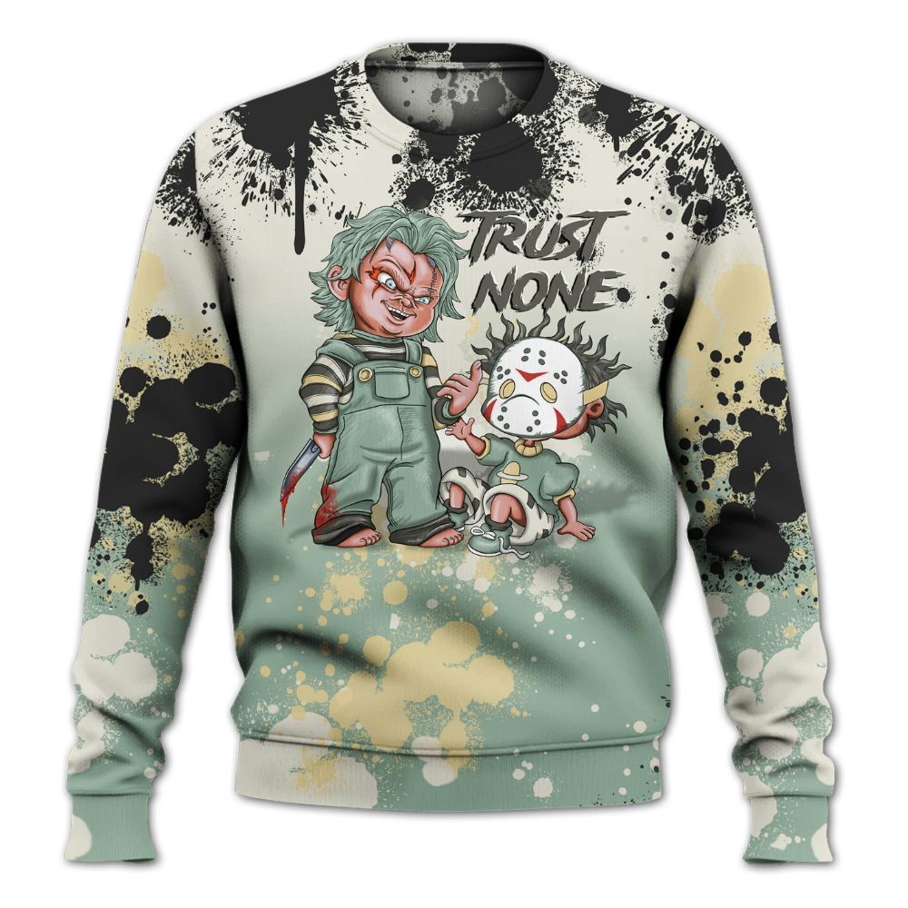 Sweatshirt To Match Joins Year Of The Snake 5s - Trust No One Scary All Over Print