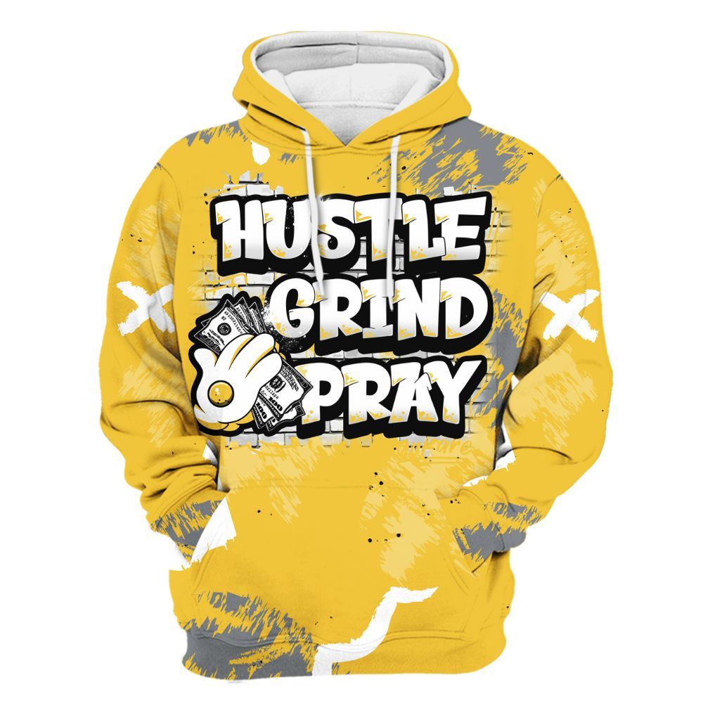 Hoodie To Match Retro Tokyo 5s - Hustle Grind Pray All Over Print