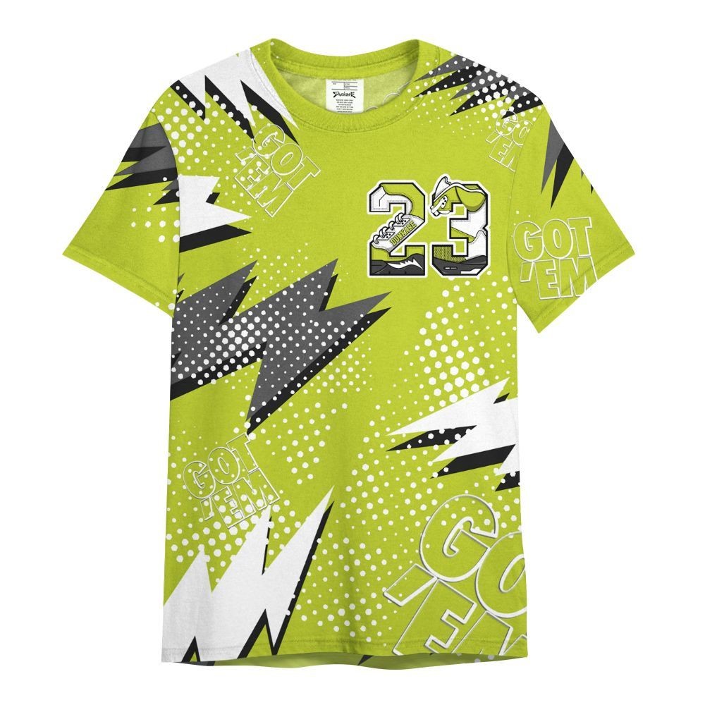 Shirt To Match Bright Cactus 13s - Custom Name Number 23 5s All Over Print