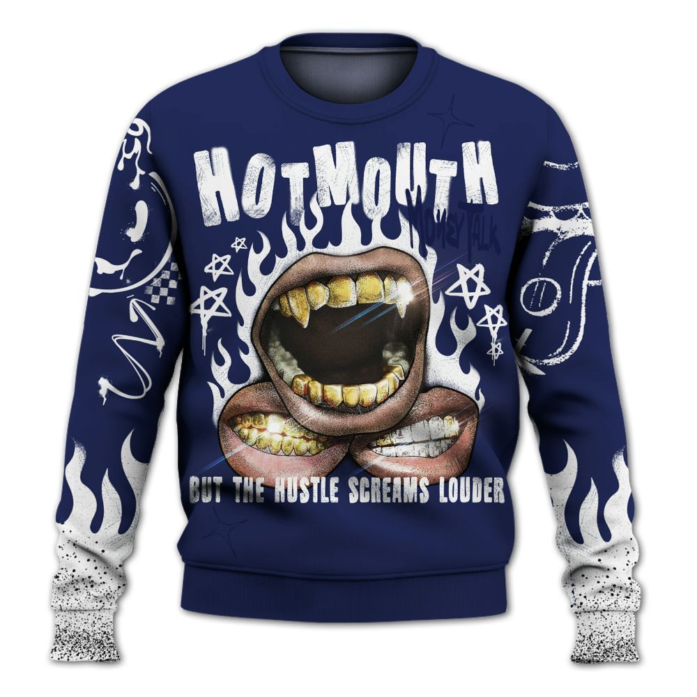 Sweatshirt To Match Midnight Navy 11s - Mouth Burning Street Style All Over Print