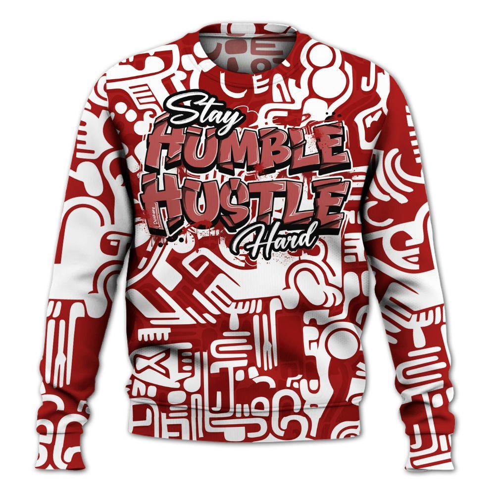 Sweatshirt To Match Red Taxi 12s - Humble Hustle Retro Red Taxi 12s Outfit All Over Print