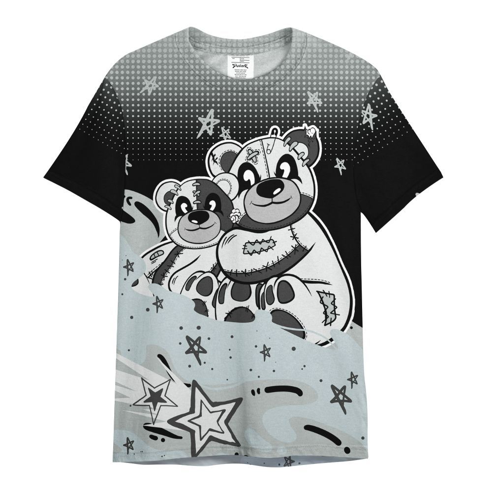 Shirt To Match Black Wolf Grey 12s - Sincere Fondness Bear Stars All Over Print