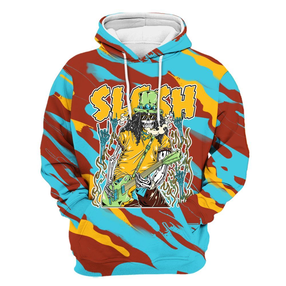 Hoodie To Match SB Dunk Di'Orr Greenwood - Slash Skeleton Colored All Over Print