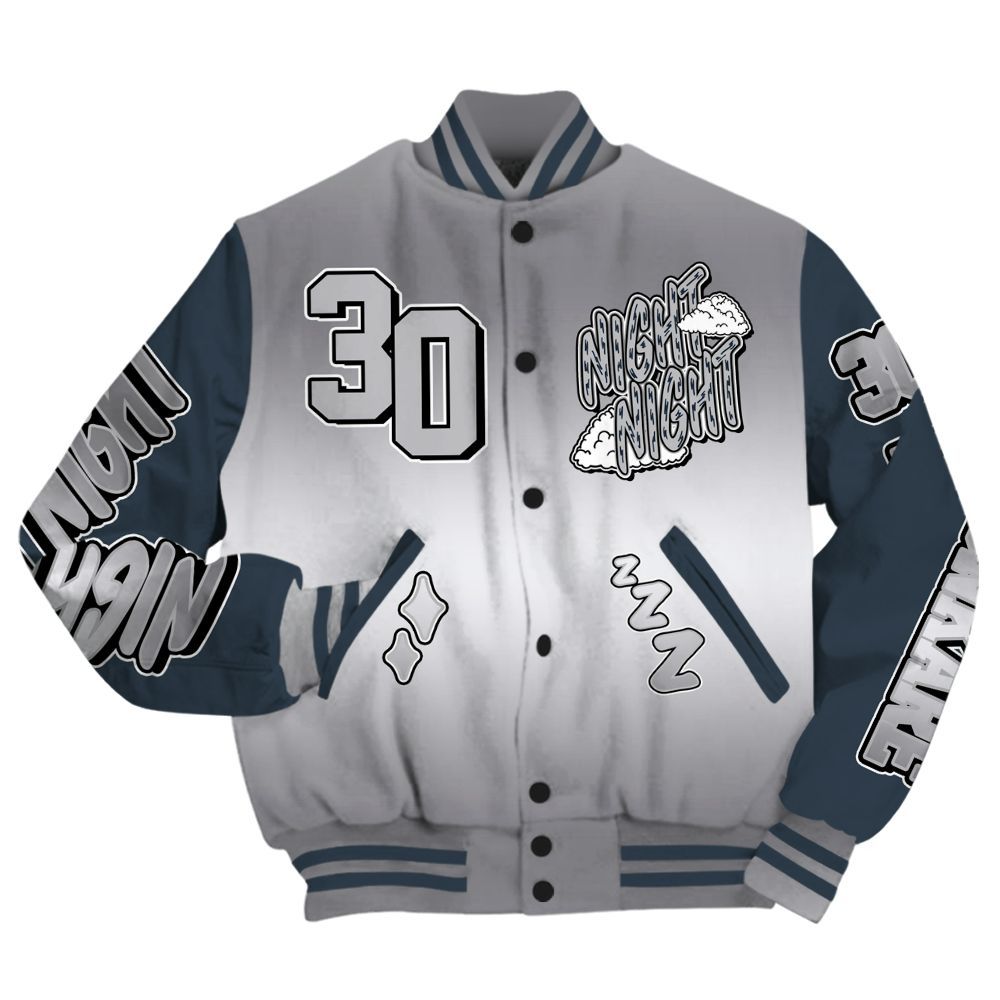Varsity Jacket To Match Air Max 1 Jacquemus Blue - Seeya Skeleton All Over Print