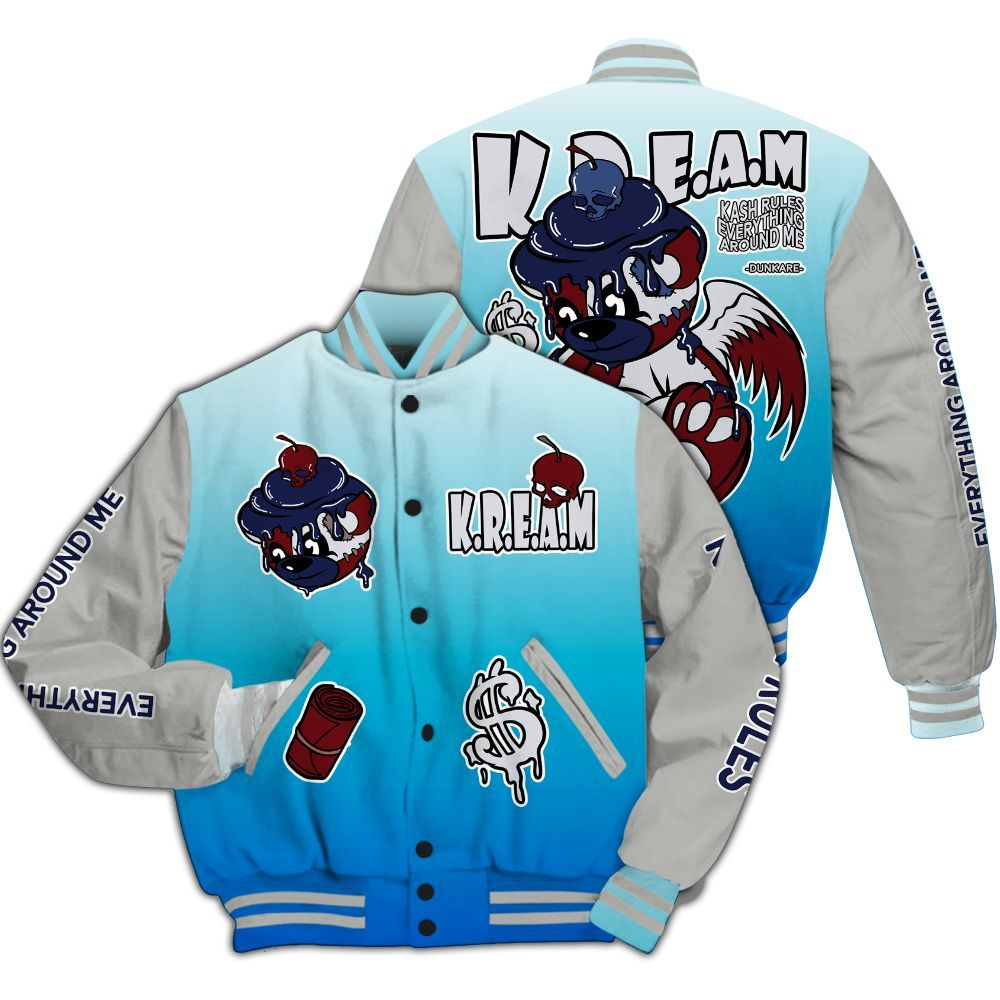 Varsity Jacket To Match Air Max One Block Down Blue - Loot Bear All Over Print