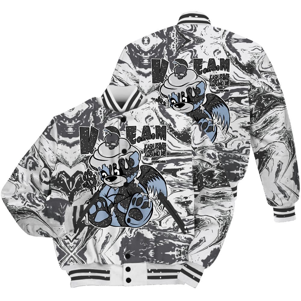 Varsity Jacket To Match Reverse Black White 6s Shirt - Loot Bear Liquid All Over Print