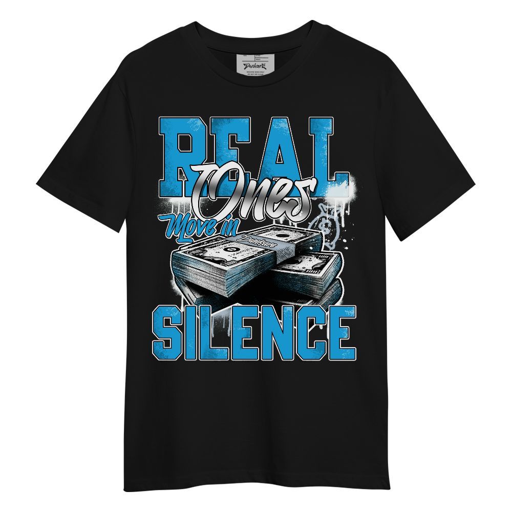 Shirt To Match University Blue Low 2026 11s - Move In Silence Money Graphic