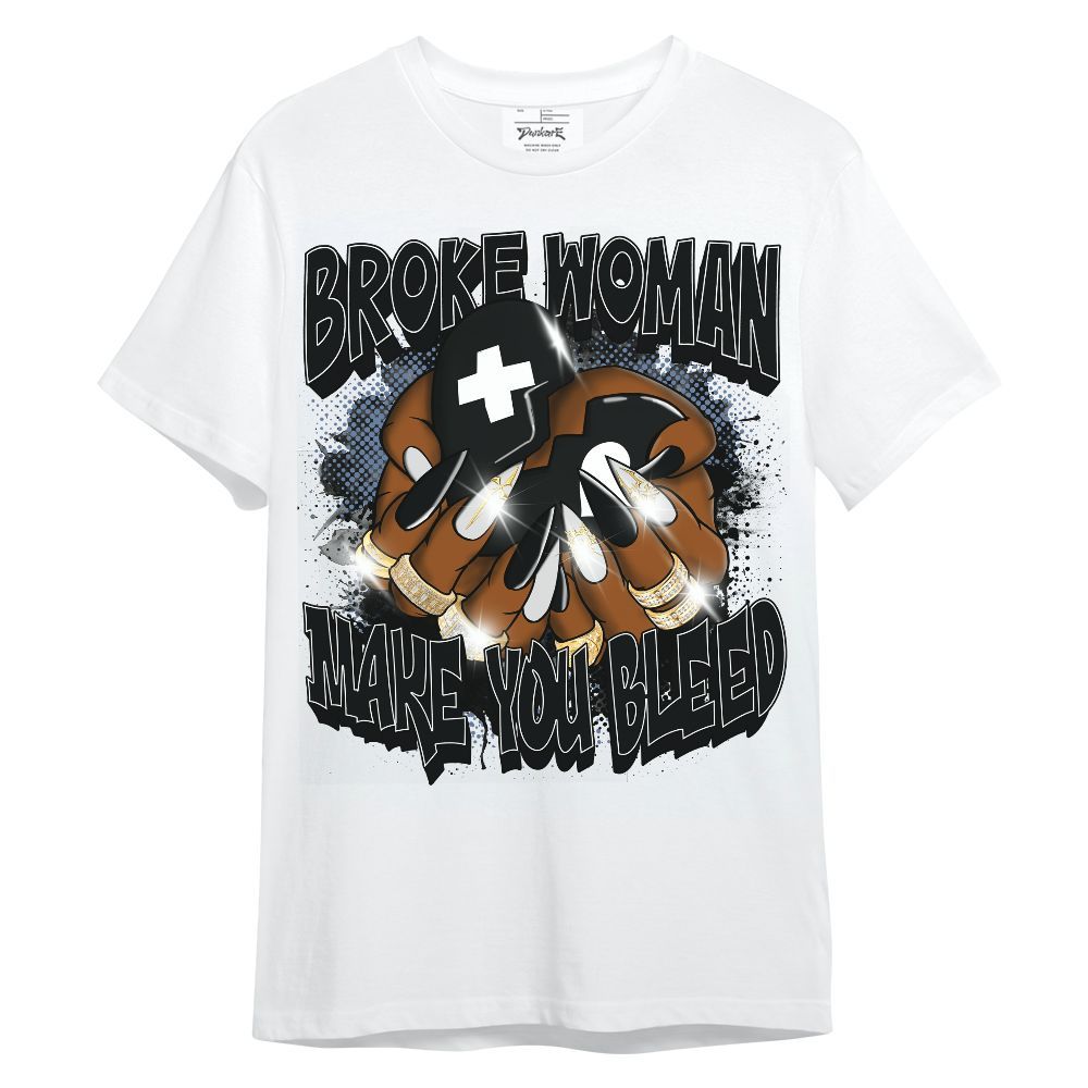 Shirt To Match Mid Space Jam 1s - Broke Woman Heart Retro Unisex Shirt