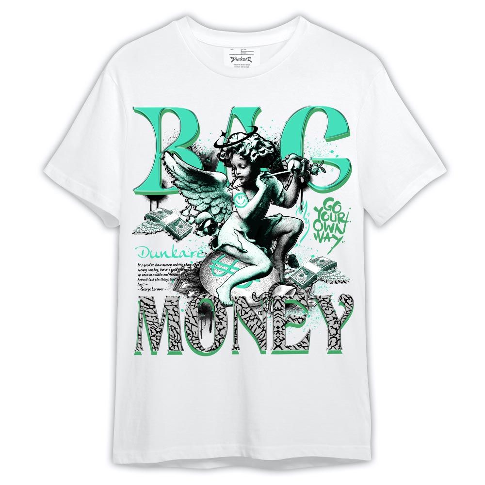 Shirt To Match Black Green Glow 3s - Bag Money Retro Shirt Green Glow 3s Outfit