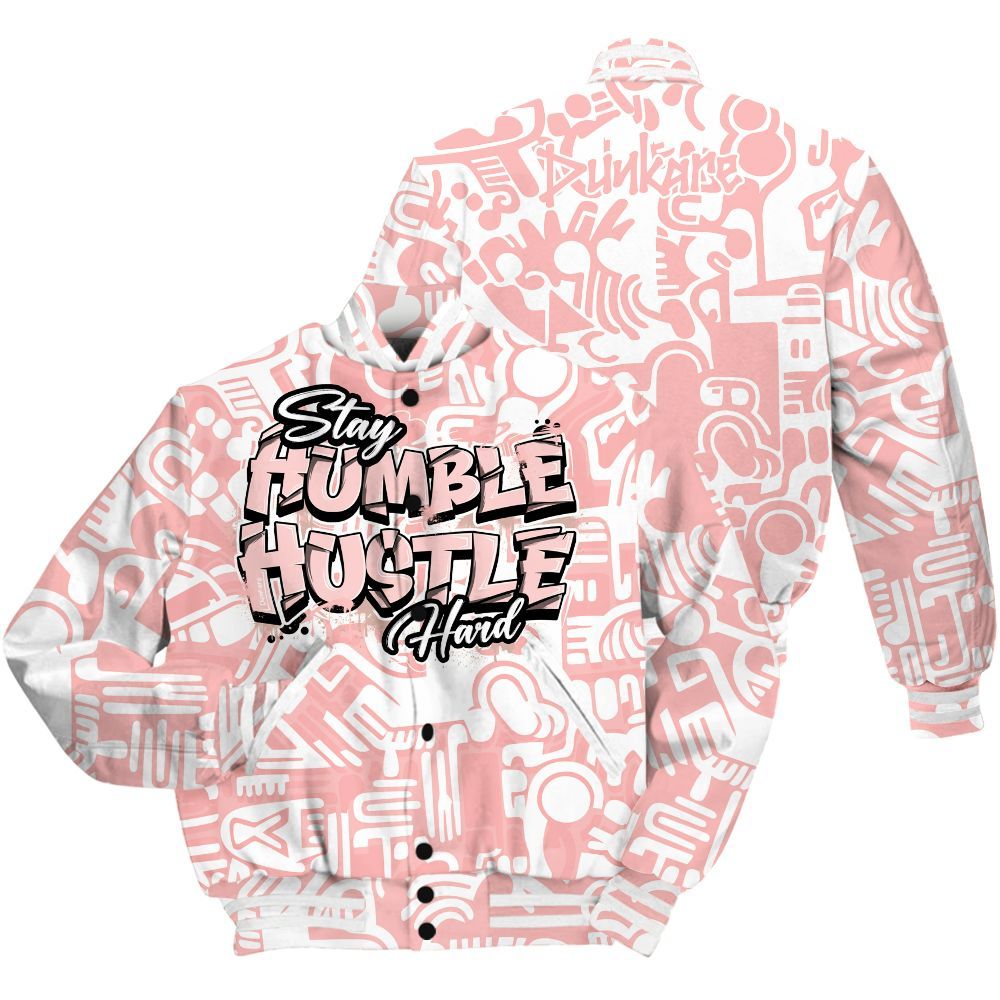 Varsity Jacket To Match Low Legend Pink 11s - Humble Hustle Retro All Over Print