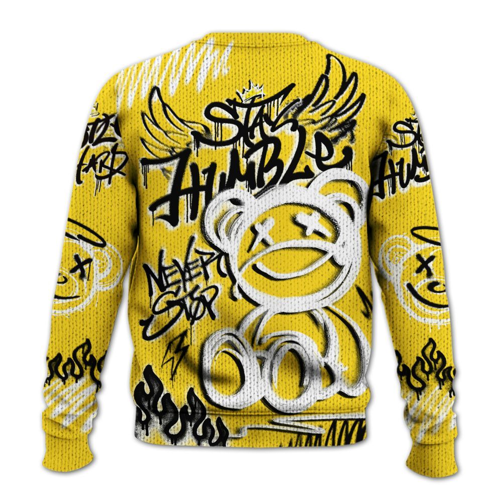 Knitted Sweater To Match Retro Thunder 4s - Humble Drip Streetwear Graffity