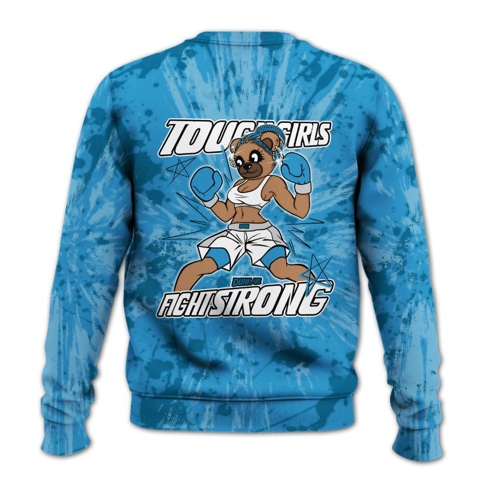 Sweatshirt To Match Powder Blue 9s - Gritty Girls Bear Luxury All Over Print