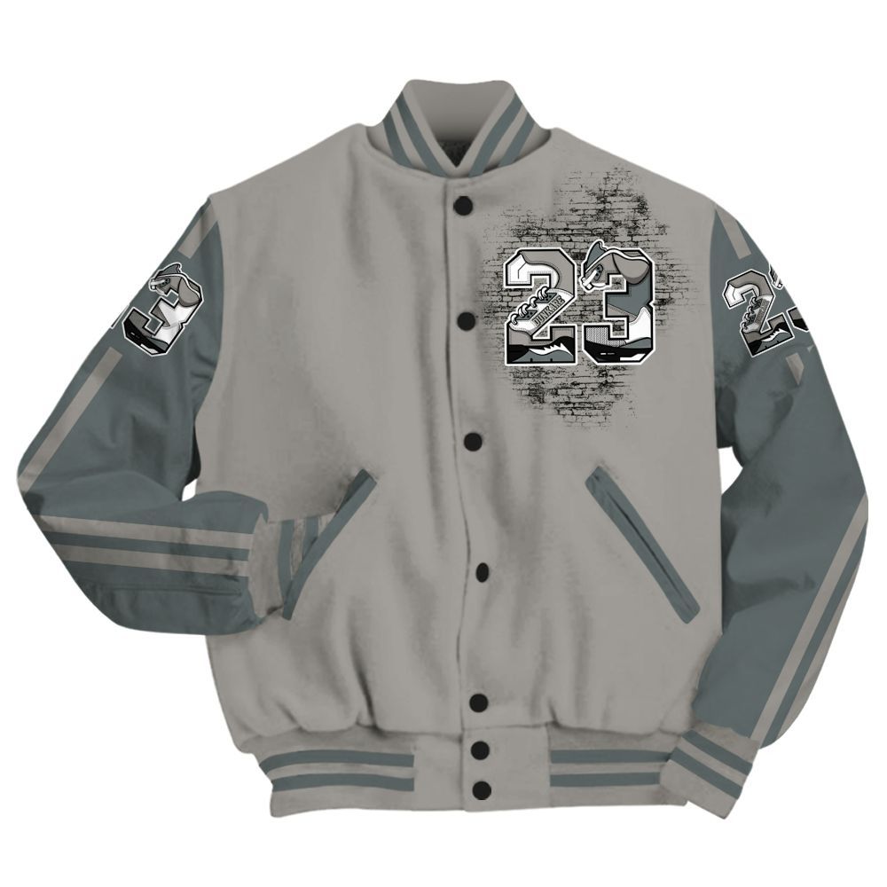 Varsity Jacket To Match Cool Grey 9s - Custom Name Number 23 5s All Over Print