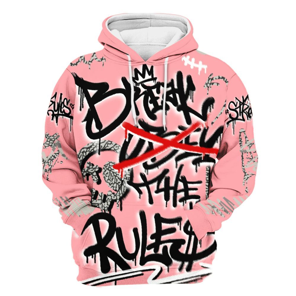 Hoodie To Match Retro Wings 3s - Break Rules Streetwear All Over Print