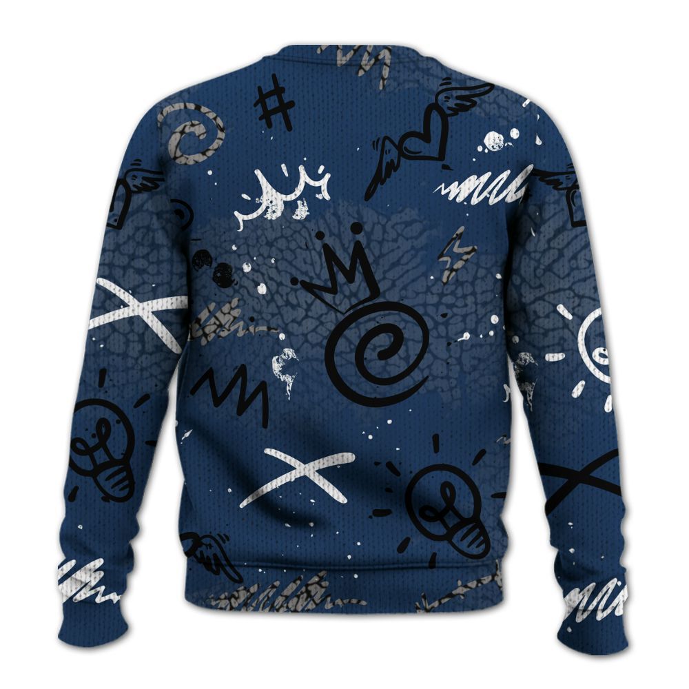 Knitted Sweater To Match SP Sport Royal 3s - Drip Been Di2ferent