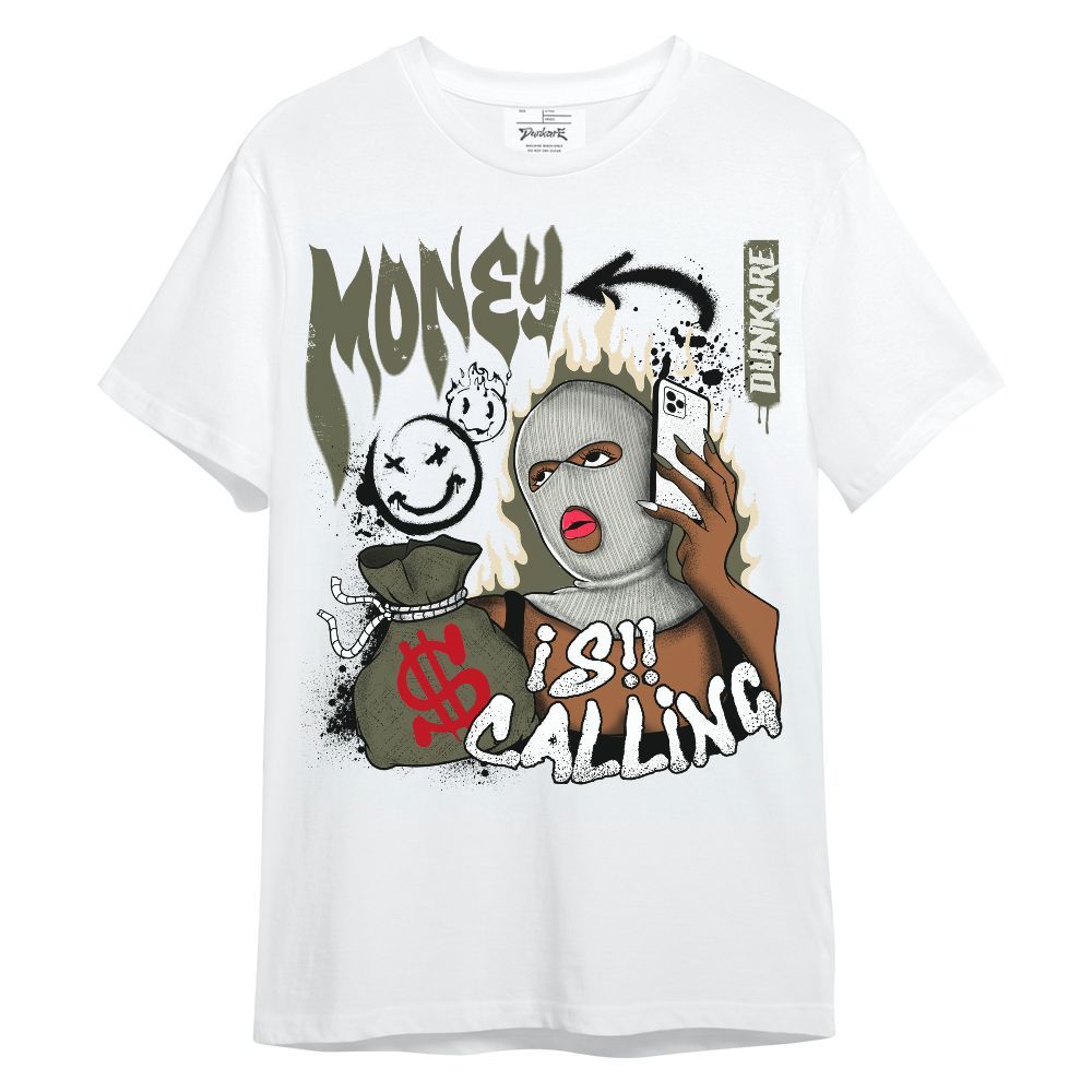 Shirt To Match Travis Scott Low OG Medium Olive 1s - Money Is Calling Graphic Unisex Shirt