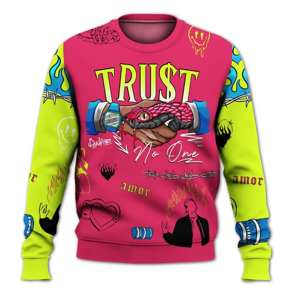Sweatshirt To Match Ja 3 Kool Aid - Snake Trust No One All Over Print