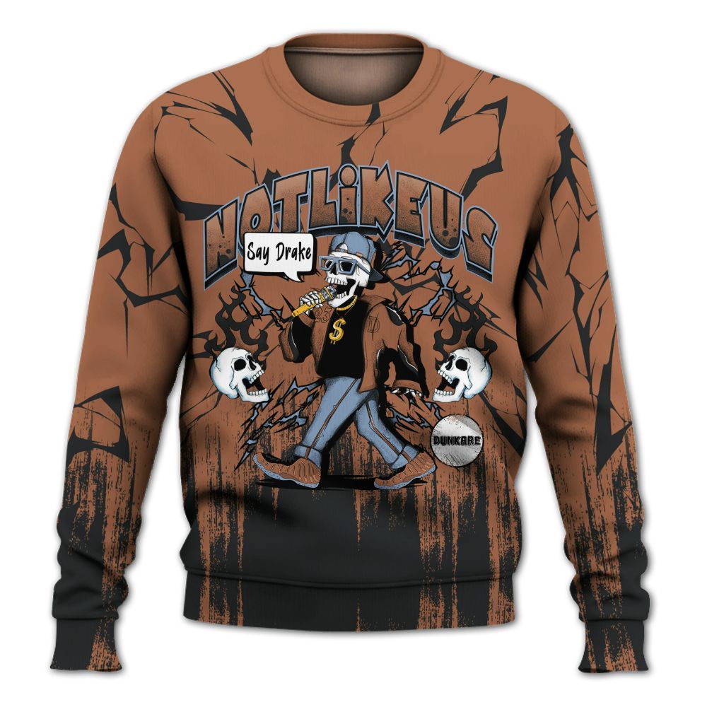 Sweatshirt To Match Air Foamposite Metallic Copper - Don't Like Us All Over Print