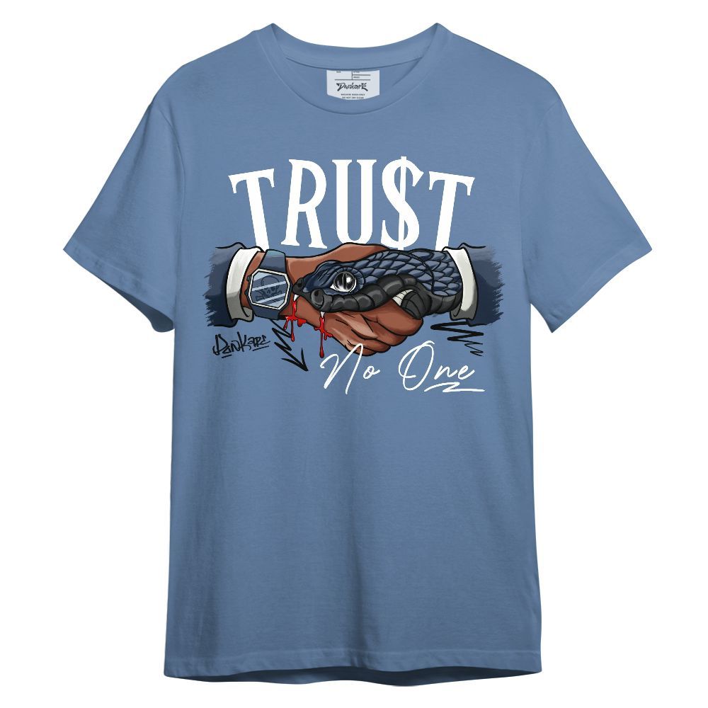 Shirt To Match Low Diffused Blue 11s - Snake Trust No One Graphic Unisex Shirt