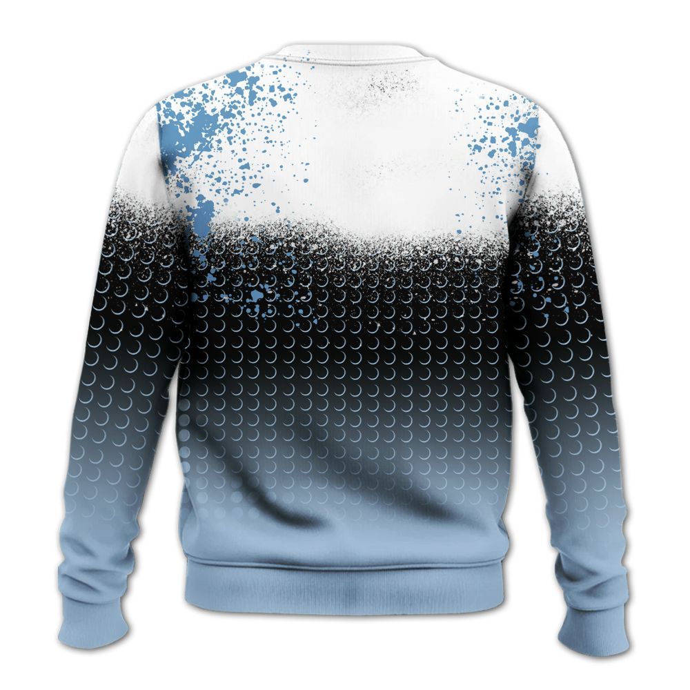 Sweatshirt To Match High University Blue 1s - Halftone Time Is Money All Over Print
